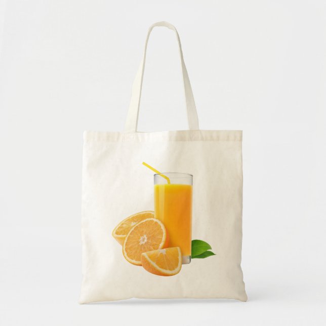 Tote Bag Verre avec jus d'orange (Devant)