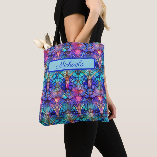 Tote Bag Verre coloré vif - Personnalisé (De près)