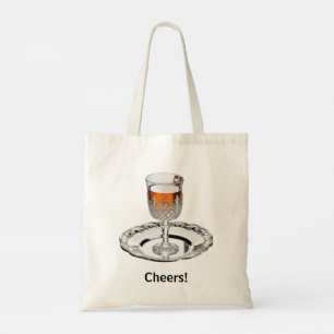 Tote Bag Verre de sherry lumineux et joyeux Noël drôle