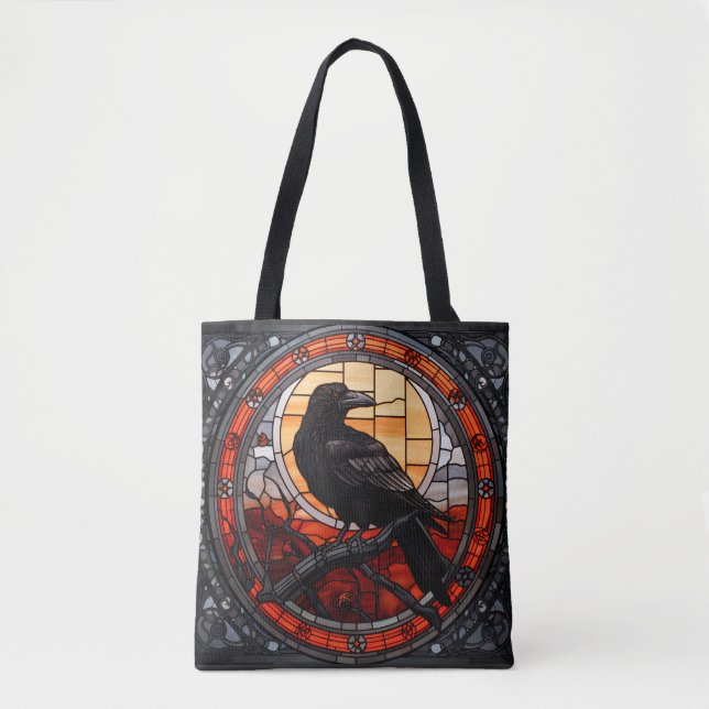Tote Bag Verre Éffrayant Raven (Devant)