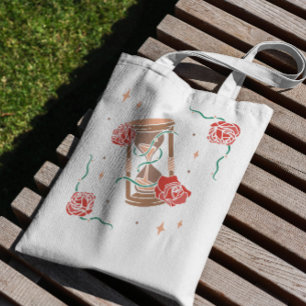Tote Bag Verre Et Rose