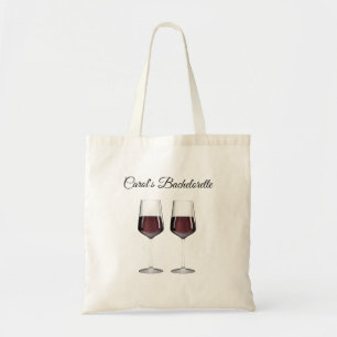 Tote Bag Verres à vin rouge pour enterrement de vie de jeun