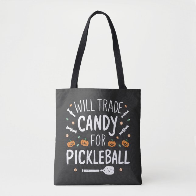 Tote Bag Verront Des Bonbons Pour Le Pickleball Éffrayant H (Devant)