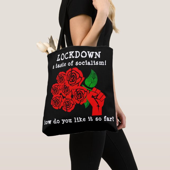Tote Bag Verrouillage (noir) Fourre-tout (De près)