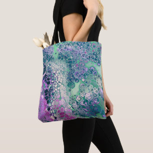 Tote Bag Verse acrylique sirène, Cool coloré Abstrait