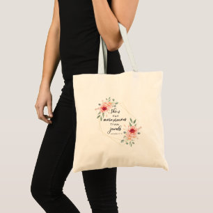 Tote Bag Verse biblique, elle est beaucoup plus précieuse