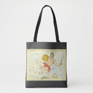 Tote Bag Verseau, Constellation Vintage, Miroir d'Urania