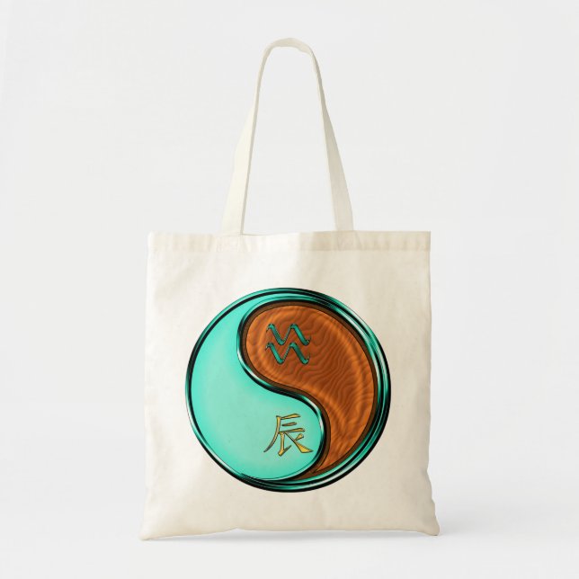 Tote Bag Verseau & Dragon de Bois (Devant)