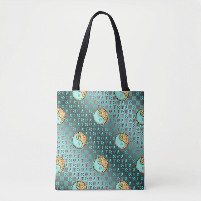 Tote Bag Verseau & Lapin de Feu (Devant)