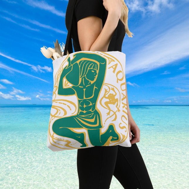 Tote Bag Verseau Signe du zodiaque sur un (aquarius star sign shoulder bag)