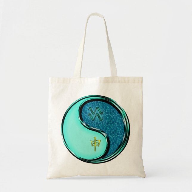Tote Bag Verseau & Singe d'Eau (Devant)
