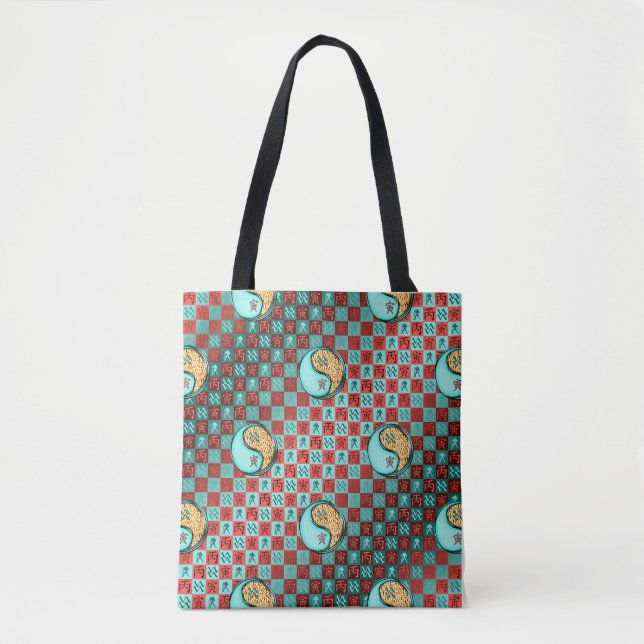 Tote Bag Verseau & Tigre de Feu (Devant)