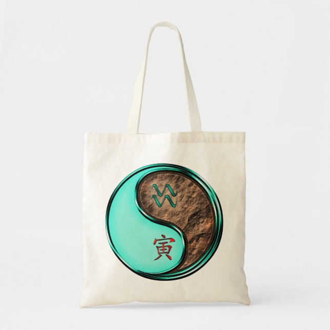 Tote Bag Verseau & Tigre de Terre (Devant)