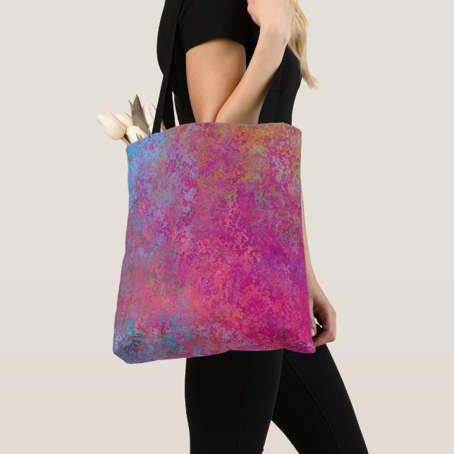 Tote Bag Verser acrylique Abstrait pour coucher de soleil m (De près)