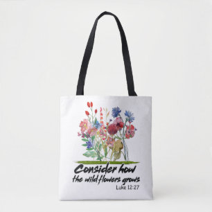 Tote Bag Verset biblique chrétienne inspirant