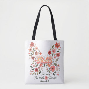 Tote Bag Verset biblique chrétienne inspirant