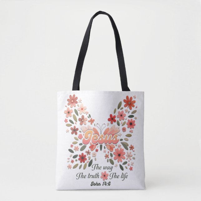 Tote Bag Verset biblique chrétienne inspirant (Devant)