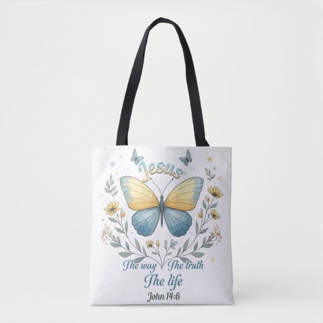 Tote Bag Verset biblique chrétienne inspirant (Devant)