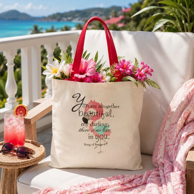 Tote Bag Verset biblique sur la beauté (Créateur téléchargé)