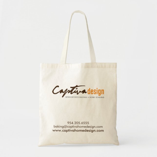 Tote Bag Version 1 personnalisée, conception Captiva (Devant)