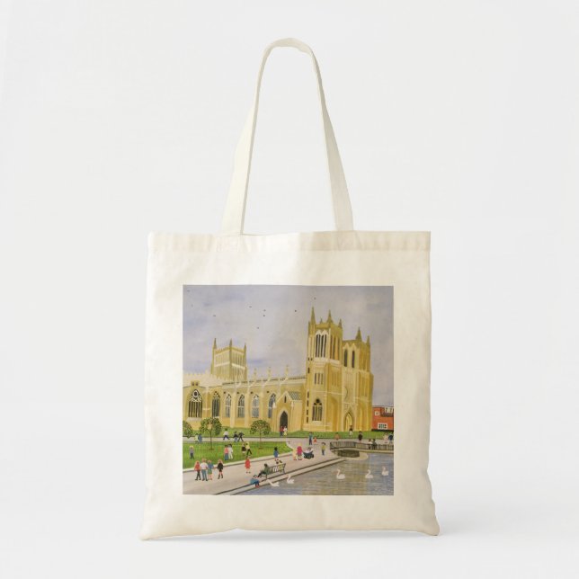 Tote Bag Vert 1989 de cathédrale et d'université de Bristol (Devant)