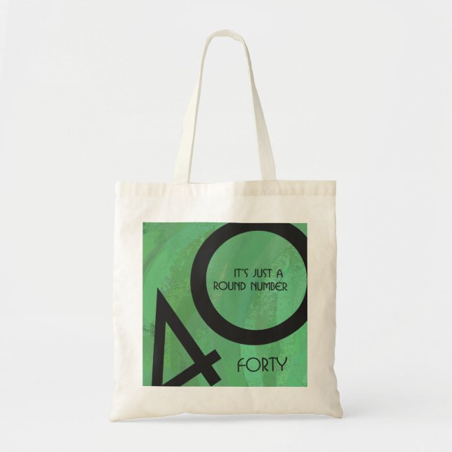 Tote Bag Vert 40 Décennie Anniversaire (Devant)