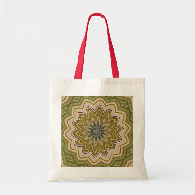 Tote Bag Vert Abstrait (Devant)
