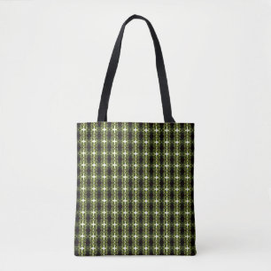 Tote Bag Vert Abstraite Acrylique Fluide Art