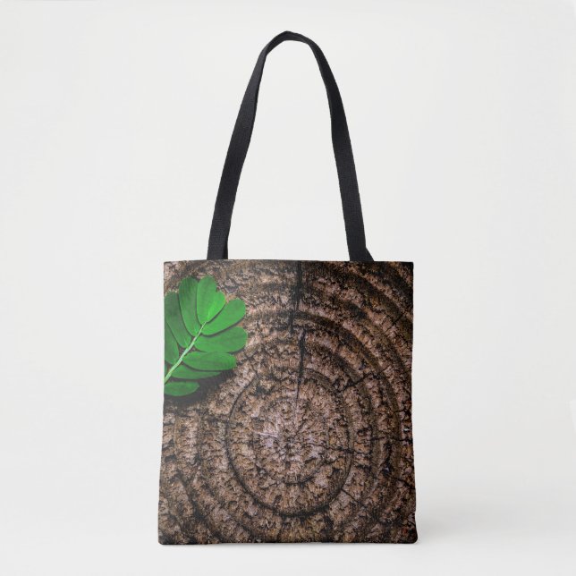 Tote Bag vert de souche Abstraite (Devant)