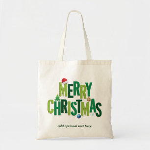Tote Bag Vert d'éléments de Joyeux Noël