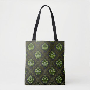Tote Bag Vert floral de papier peint