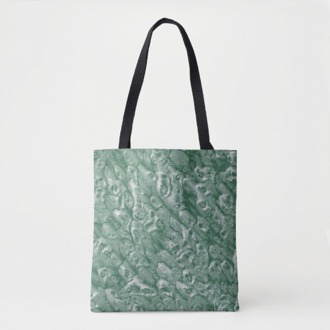 Tote Bag Vert forêt foncé motif marbre (Devant)