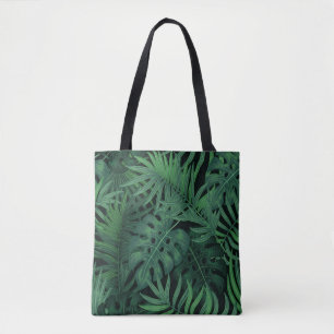 Tote Bag Vert nuit tropicale : Motif Plante exotique