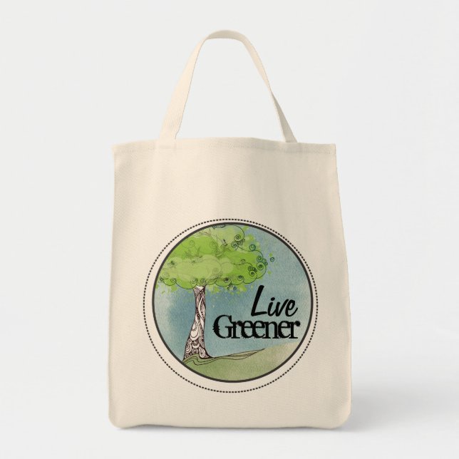 Tote Bag Vert vivant (Devant)