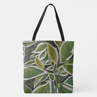 Tote Bag Verts et arbres FOURRE-TOUT de Blanc-Cornouiller