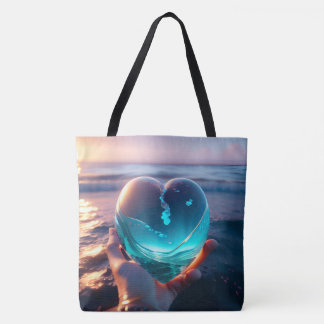 Tote Bag Very beautiful romantic heart picture