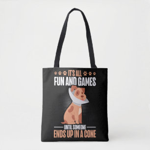 Tote Bag Vet Tech Chien Cone Humour vétérinaire