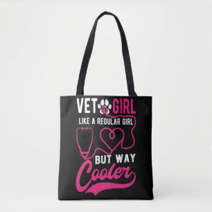 Tote Bag Vet Tech Girl Love Animaux Femme Vétérinaire