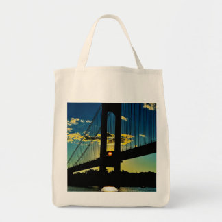 Tote Bag Vêtements : NY Elevation Pont Verrazzano Sunset