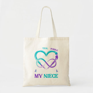 Tote Bag Vêtements pour hommes sarcelle violet en mémoire d