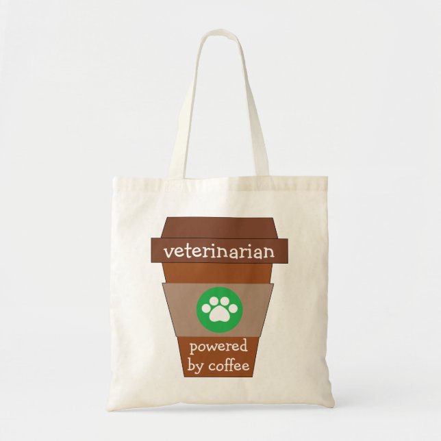 Tote Bag Vétérinaire Alimenté Par Café (Devant)