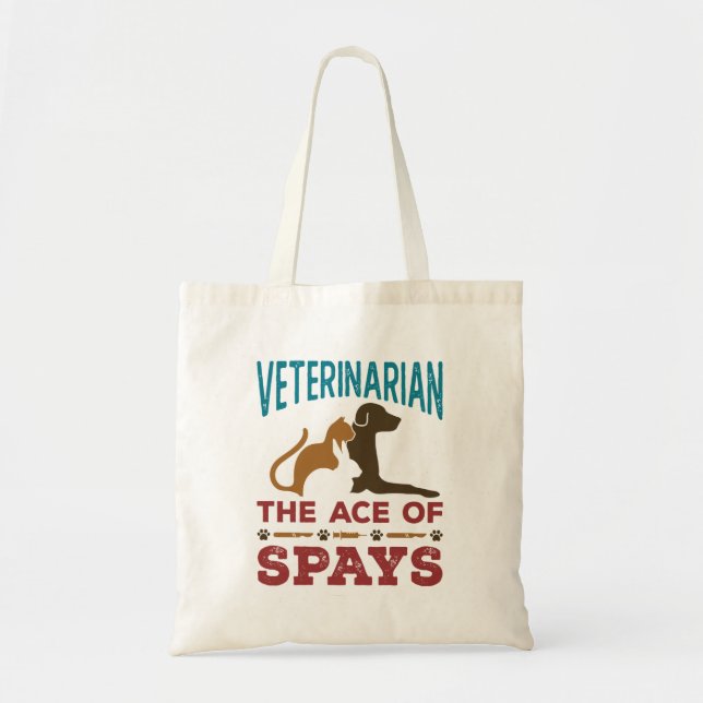 Tote Bag Vétérinaire plaisanter L'as de l'écharpe (Devant)