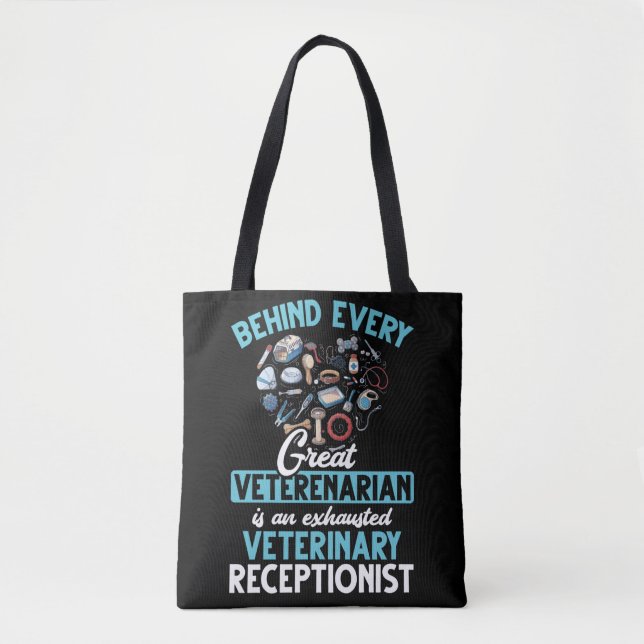 Tote Bag Vétérinaire Réceptionniste Animal Vétérinaire Amou (Devant)