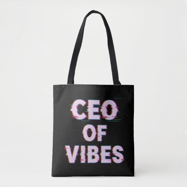Tote Bag VIBE CEO PROTOCOL - Reality Glitch (Instant Aura U (Devant)