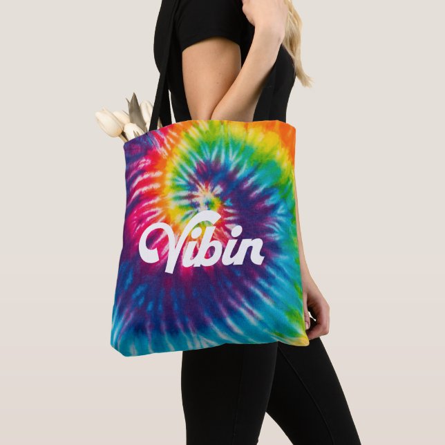 Tote Bag Vibe d'été Imprimer Fourre-tout (De près)