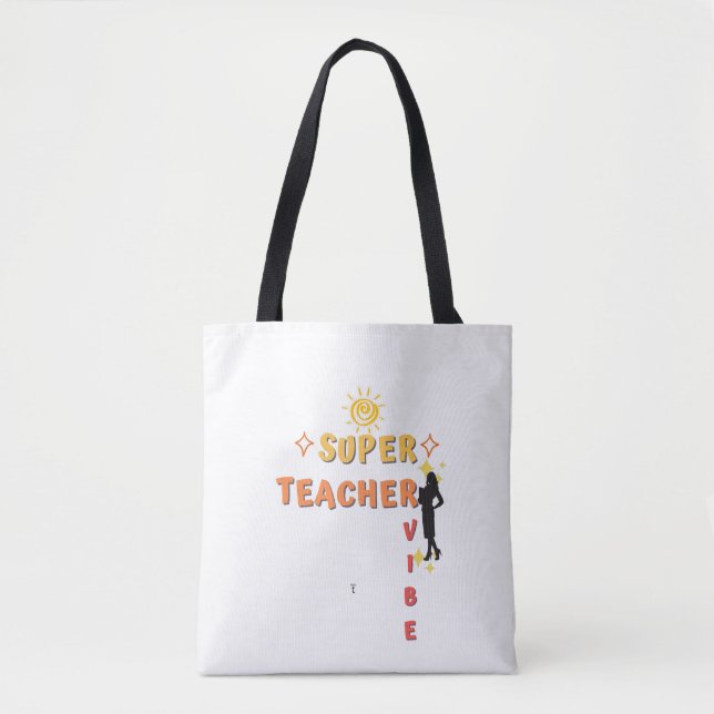 Tote Bag Vibe Super enseignant (Devant)