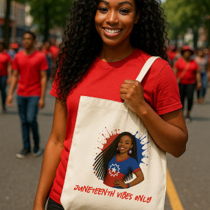 Tote Bag Vibes 12 uniquement rouge, blanc et bleu