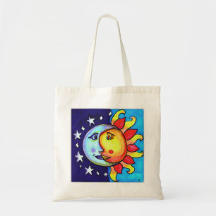 Tote Bag Vibes célestes de la Lune du Soleil 90