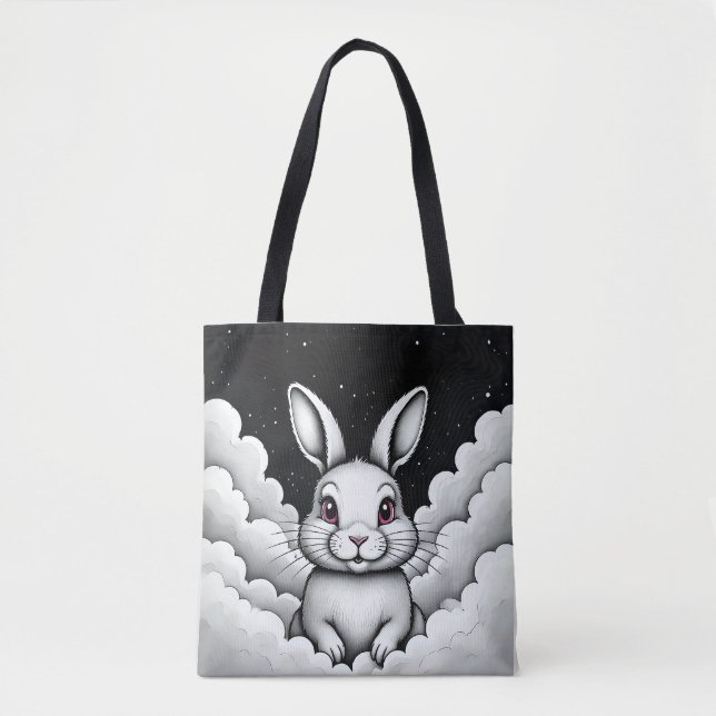 Tote Bag Vibes célestes de lapin céleste (Devant)