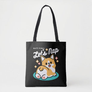 Tote Bag Vibes Corgi Butt et Nap - Joli chien couché